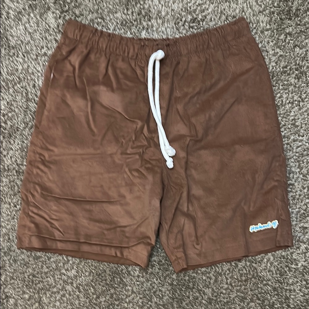 Unheardof Corduroy Brown Shorts with Drawstring Size L men’s lightly used